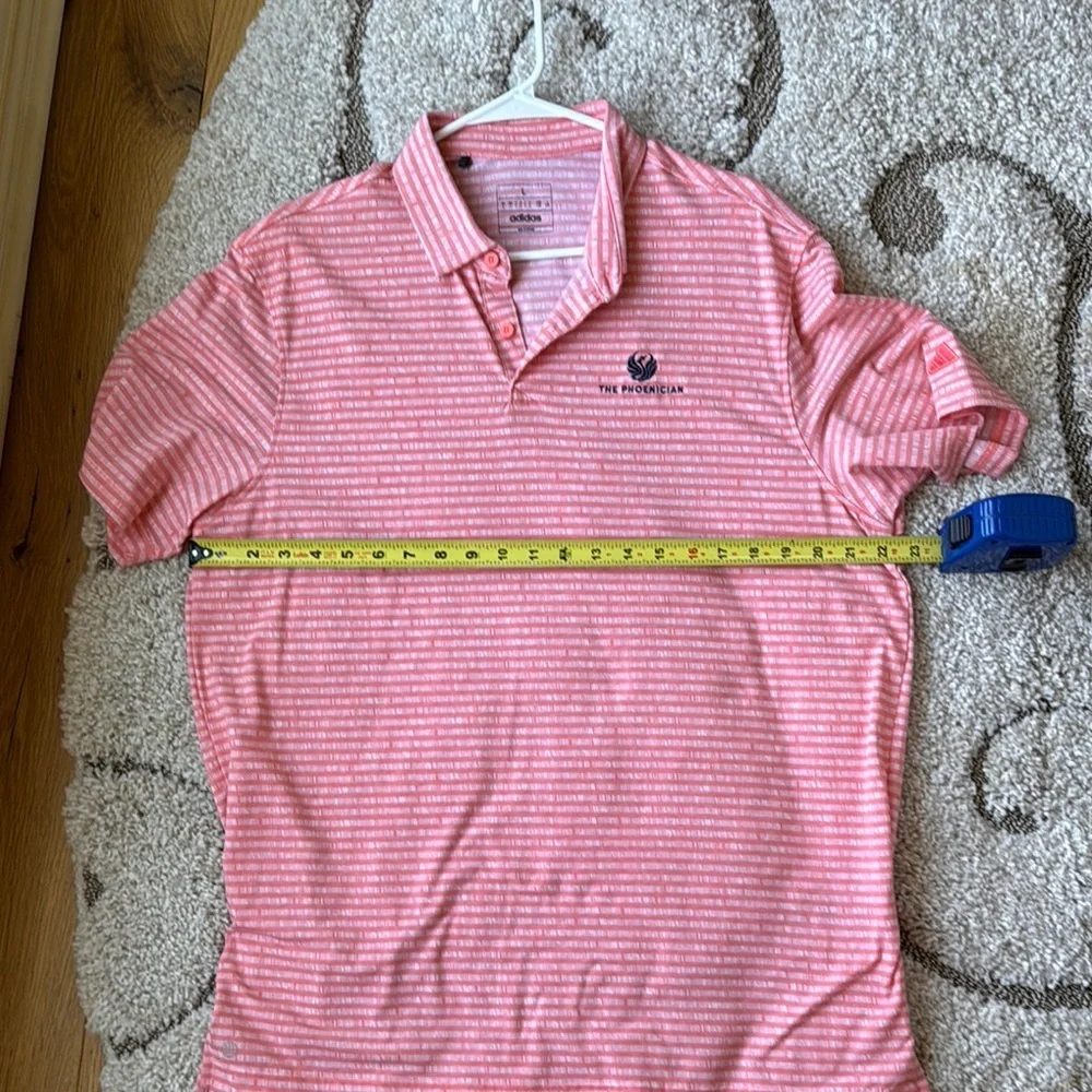 Adidas Orange Polo Shirt with Classic Collar Large - Picture 6 of 8